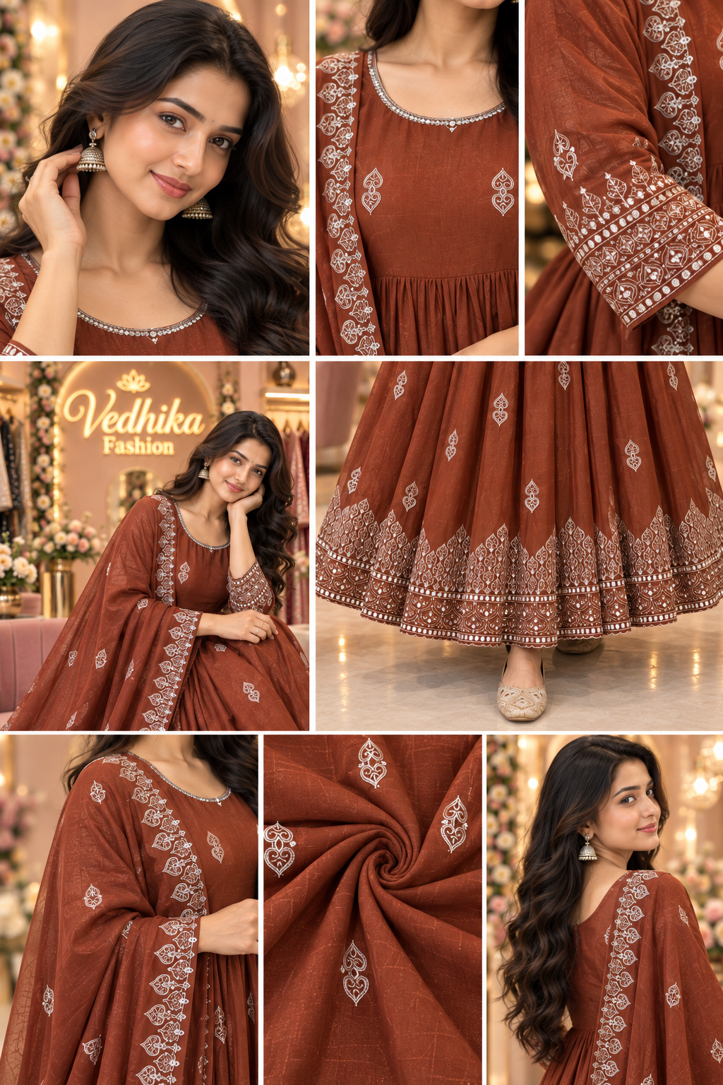 NIYATI BROWN ANARKALI SUIT