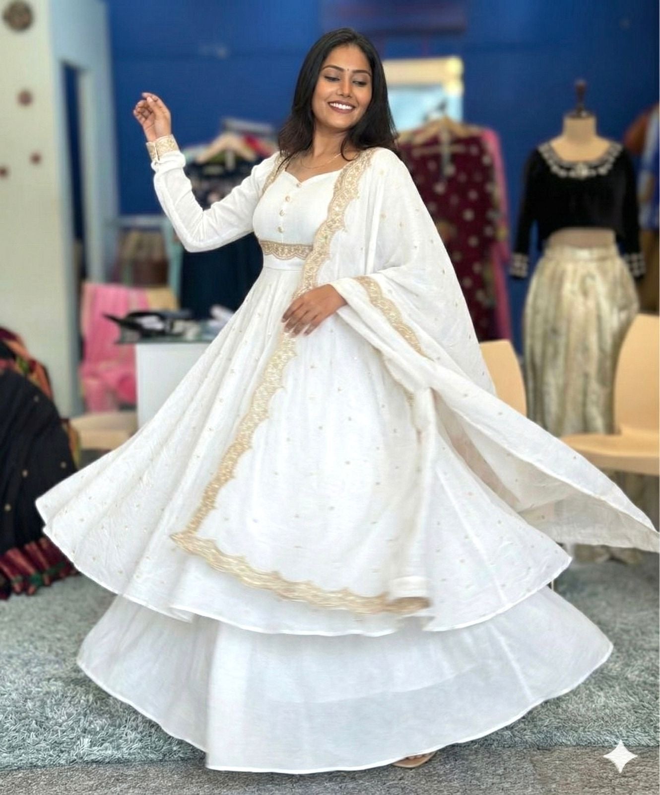 Vedhika White Suit