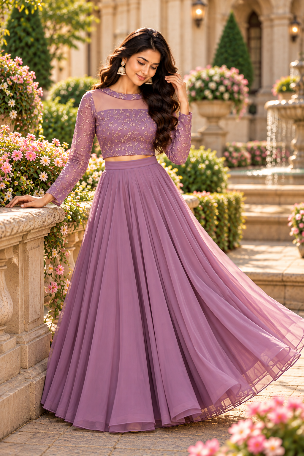 ISHIKA LAVENDER ANARKALI SUIT