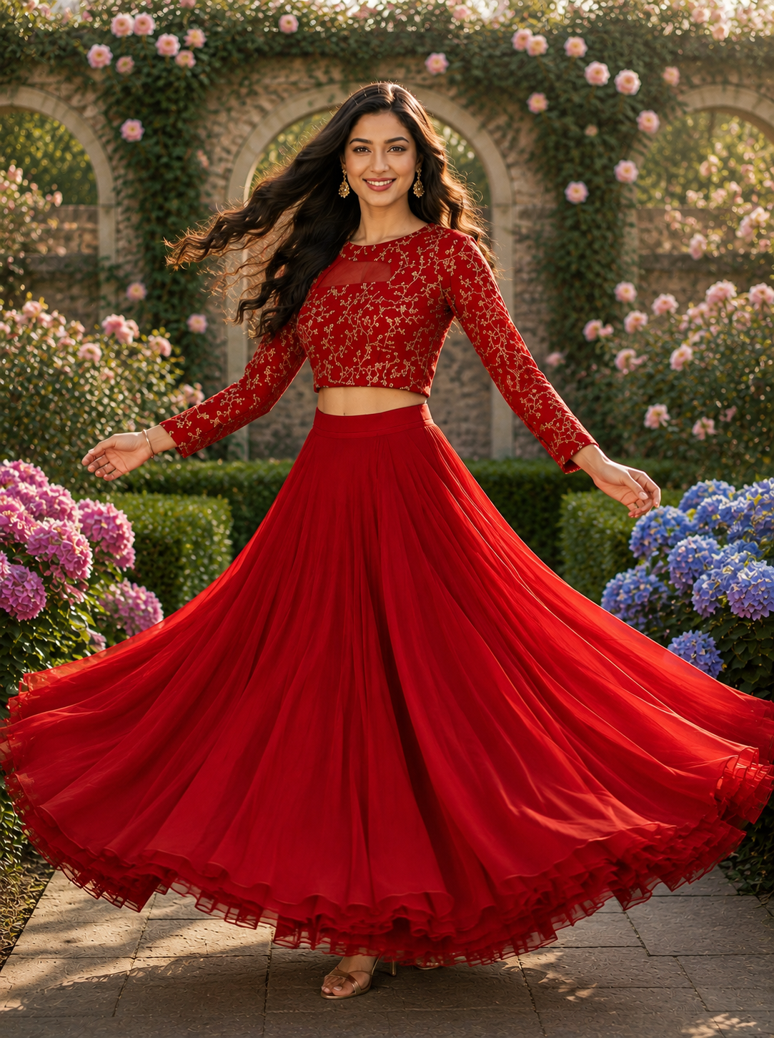 ISHIKA RED ANARKALI SUIT