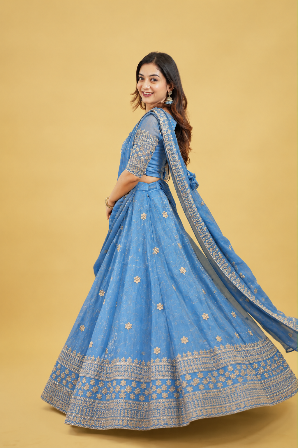MAYURI BLUE LEHENGA