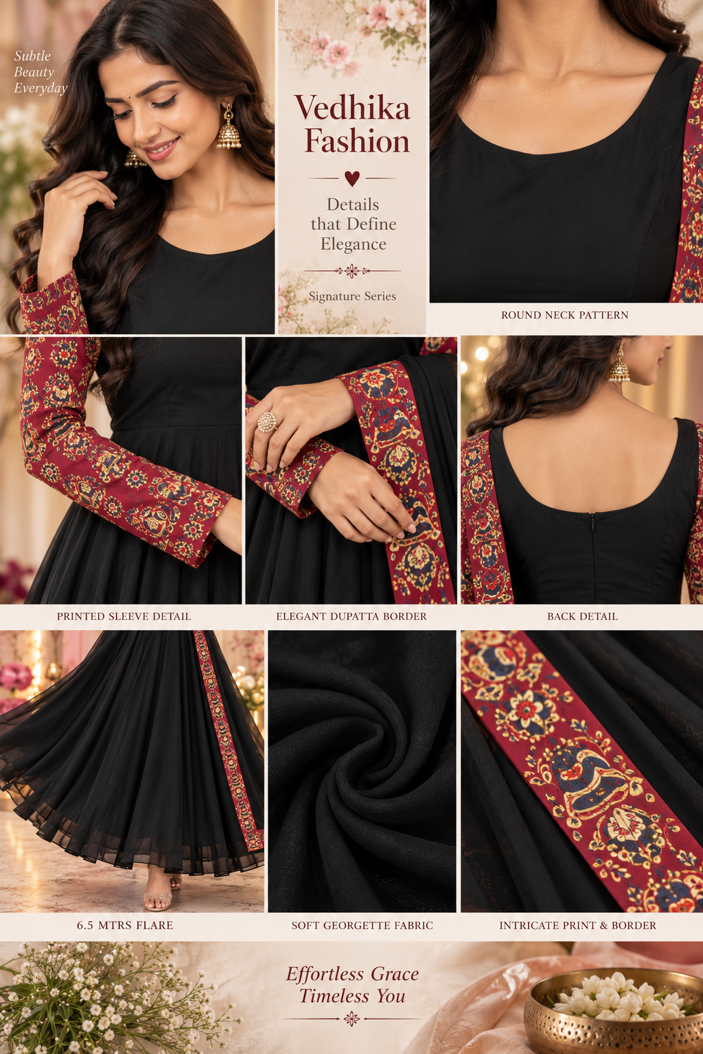 REVATI BLACK MAHAROON ANARKALI SUIT