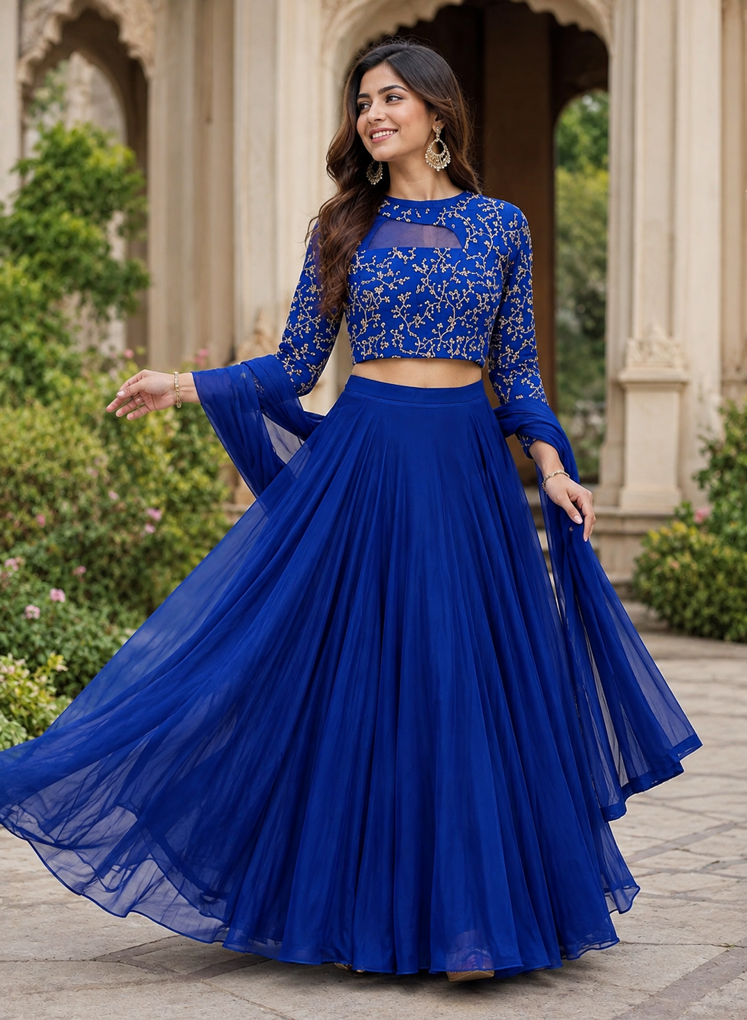 ISHIKA BLUE ANARKALI SUIT