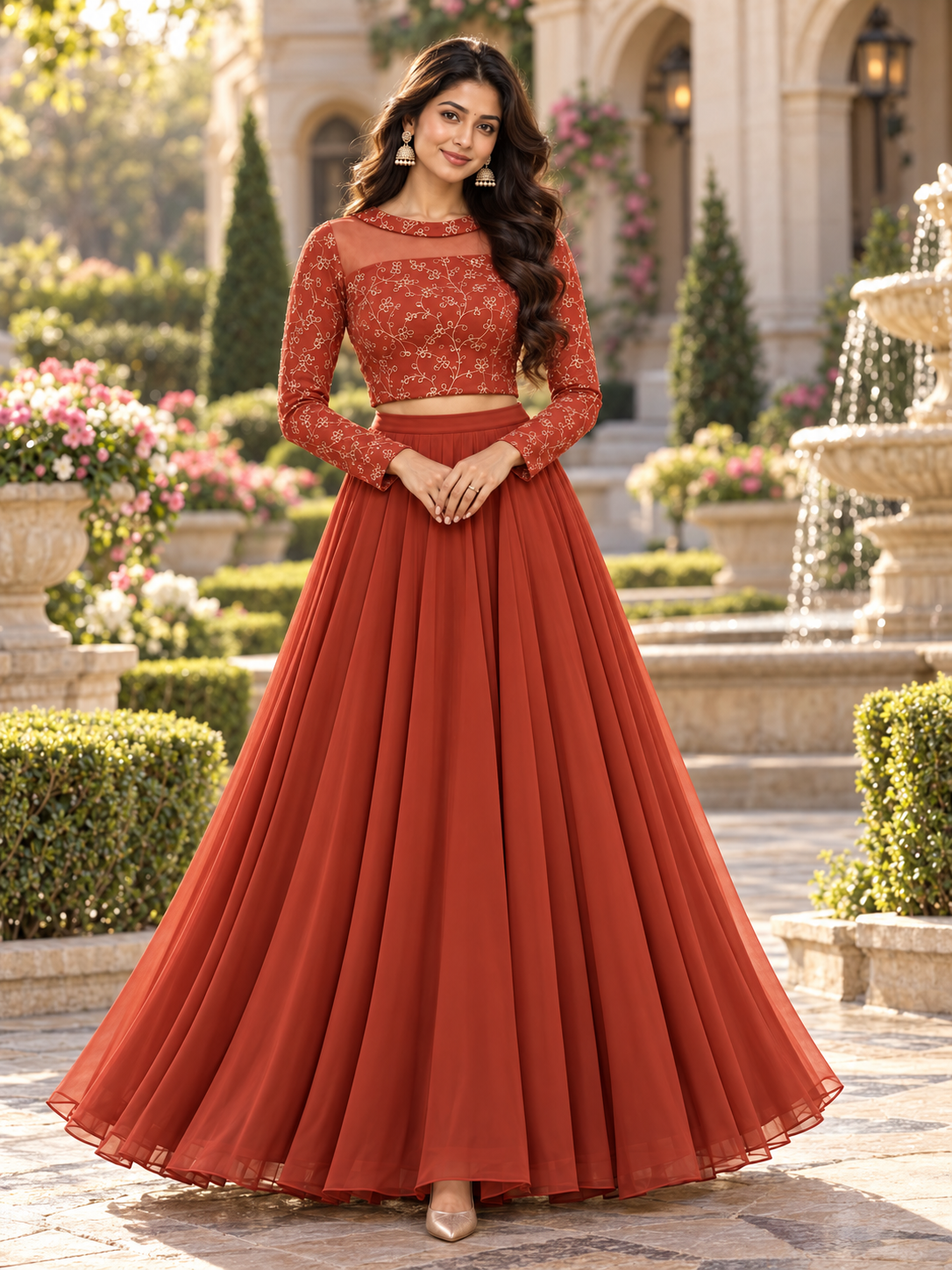 ISHIKA RUST ANARKALI SUIT