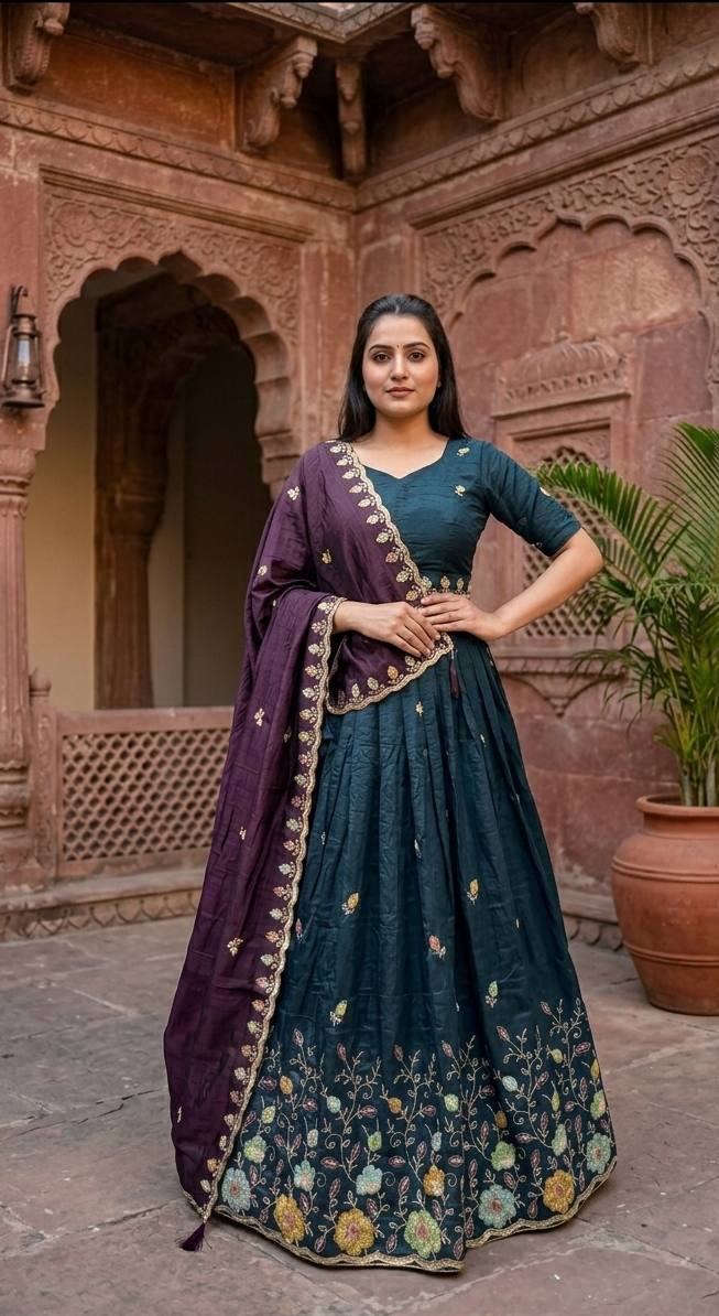ANANYA TEAL LEHENGA