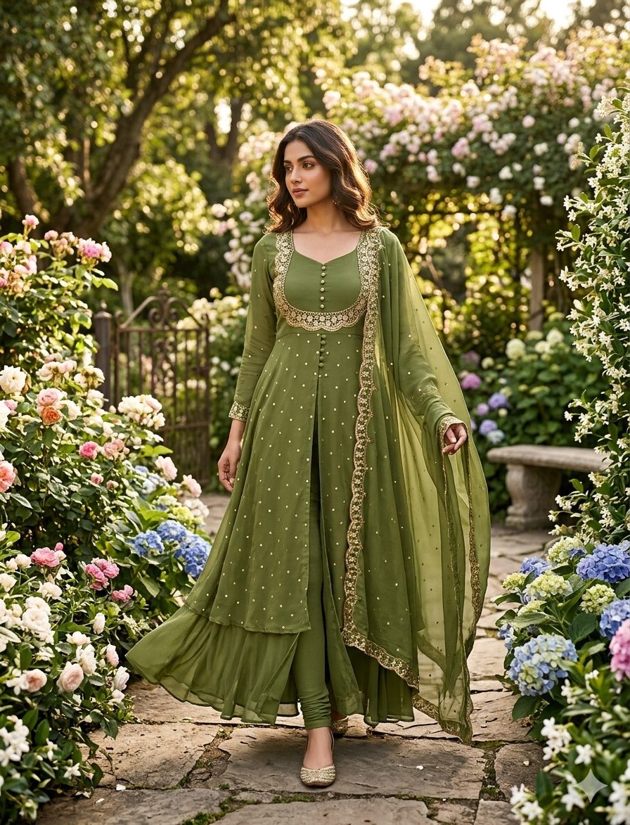 Vedhika Mehendi suit