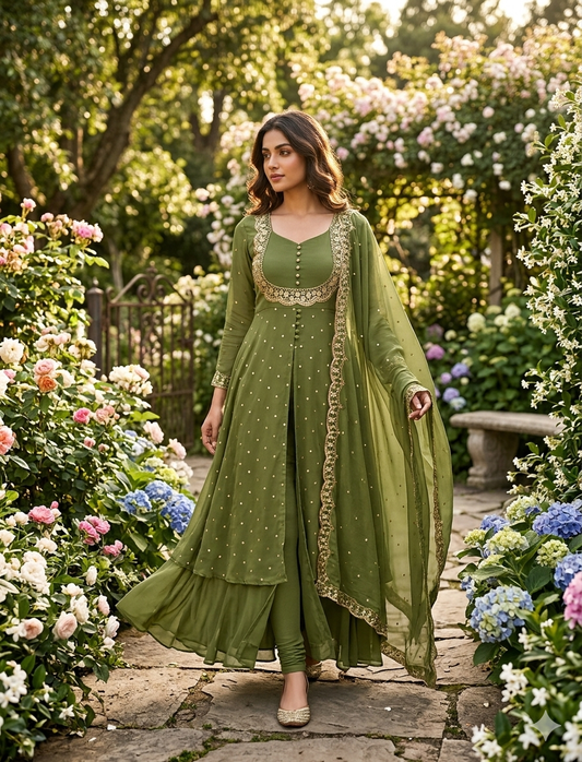Vedhika Mehendi suit