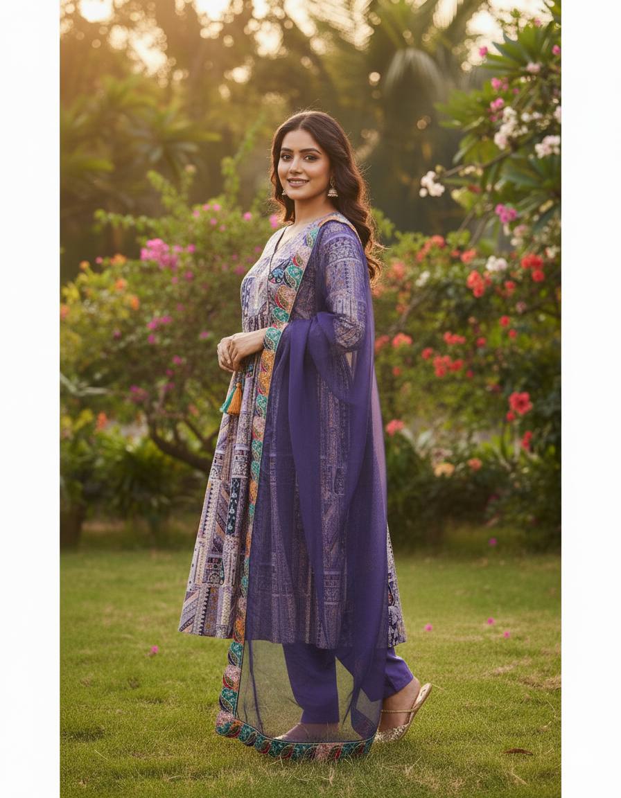 SAHARA LAVENDER ANARKALI SUIT