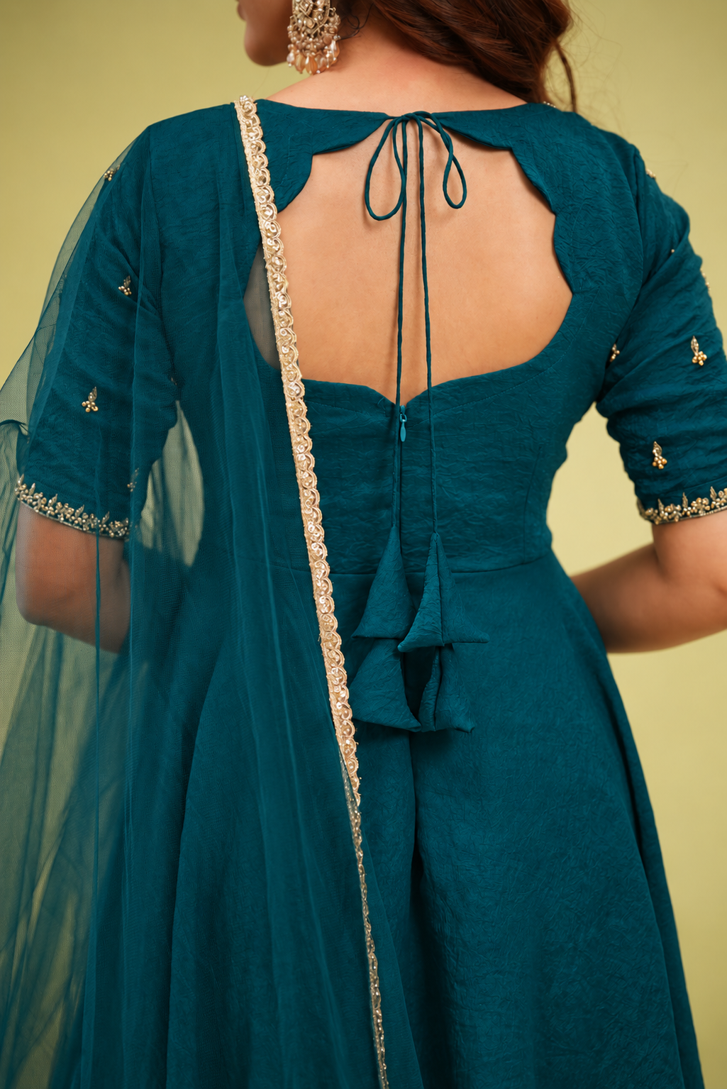 Lotus Teal Anarkali Suit
