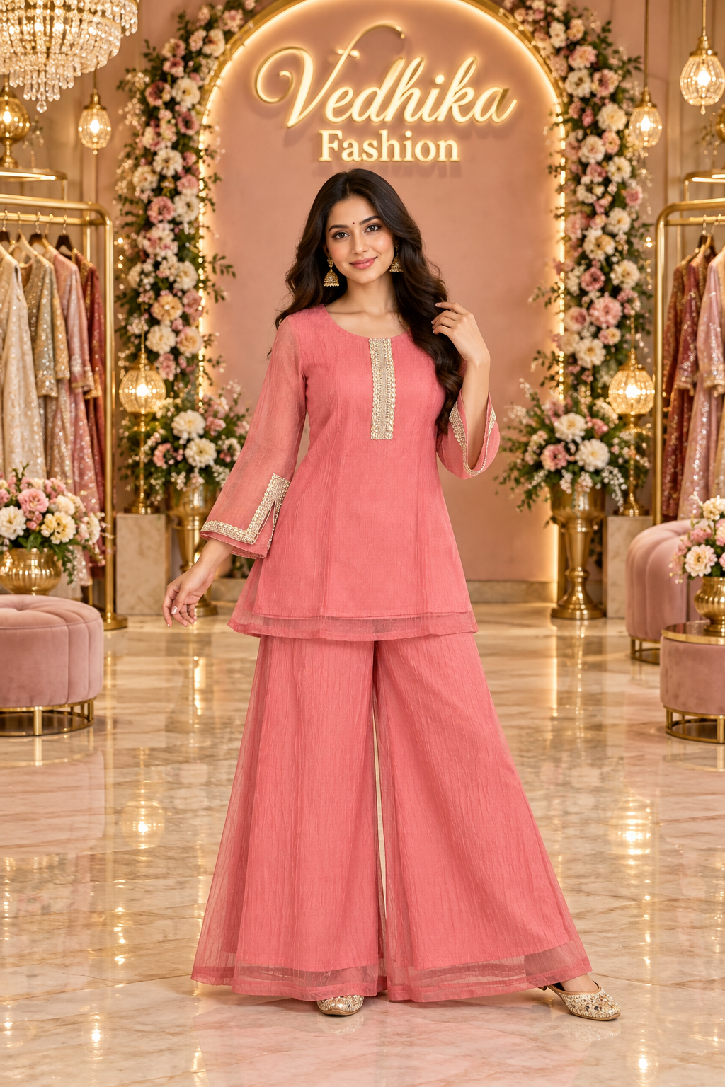 Zaira Peach Indowestern