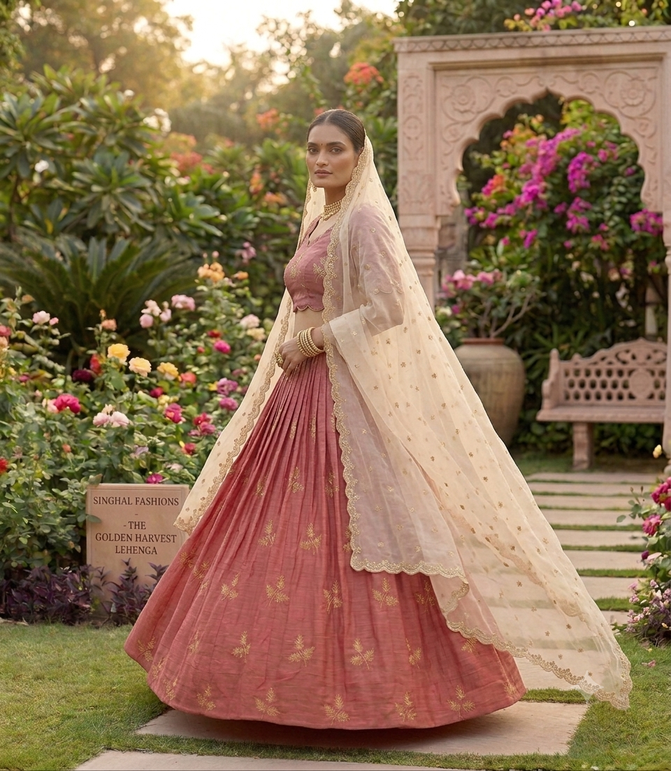 Meera plum lehenga