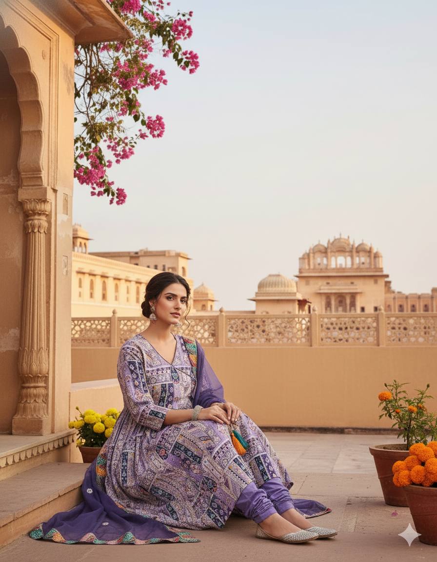 SAHARA LAVENDER ANARKALI SUIT