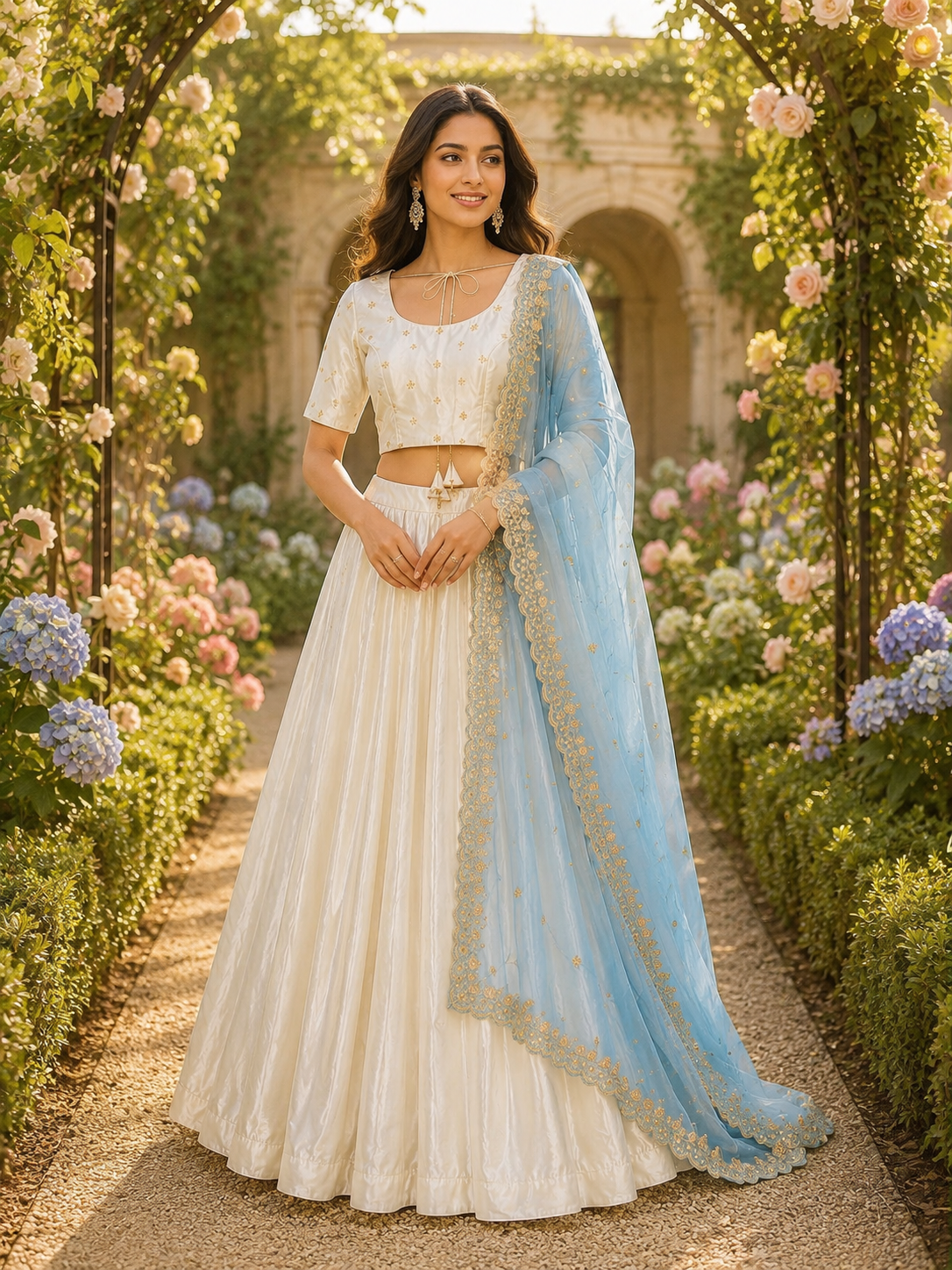 Mythili Blue lehenga