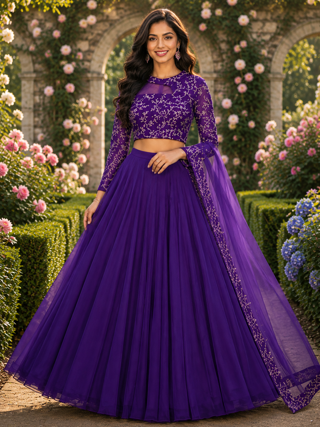 ISHIKA PURPLE ANARKALI SUIT