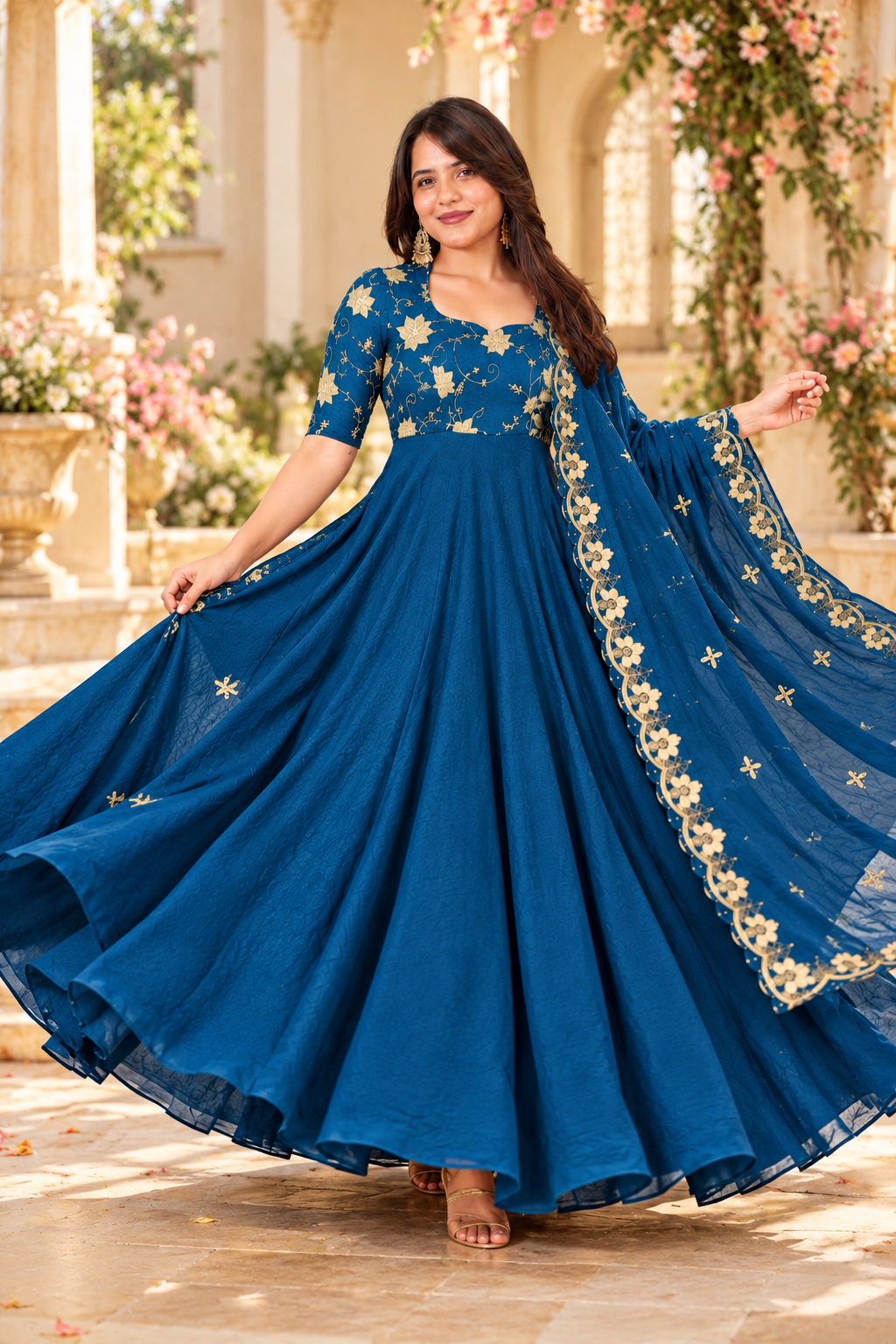 ATHIYA NAVYBLUE ANARKALI SUIT