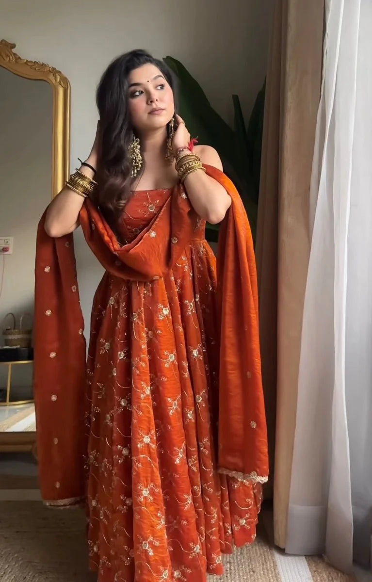 Reshma Embroidery Anarkali Suit