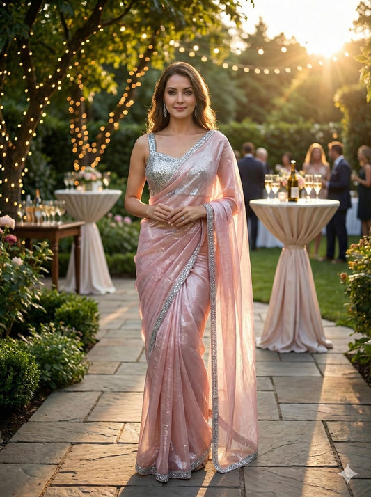Pearl Blush Saree