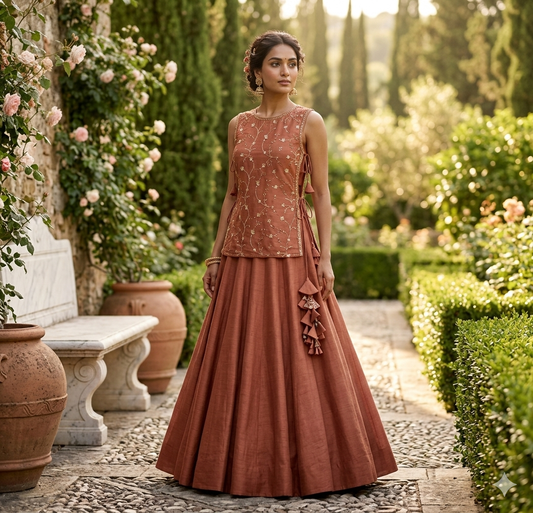 Sultana Rust Lehenga