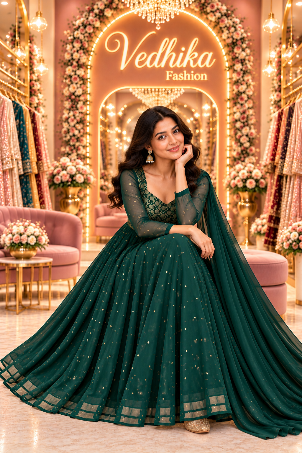 PAKHI GREEN ANARKALI SUIT