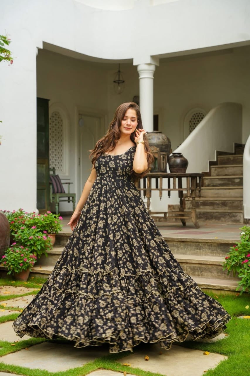 Midnight Petal Maxi