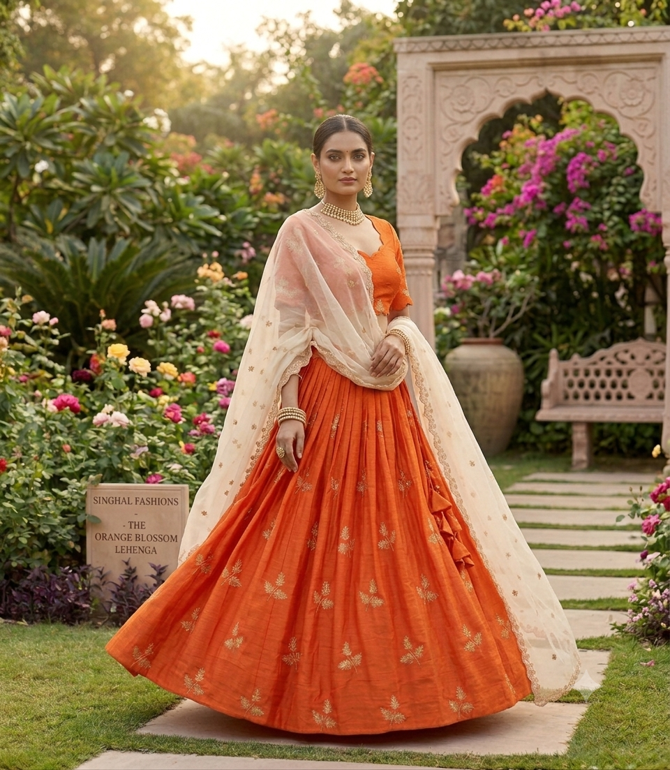 Meera Rust Lehenga