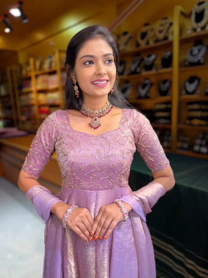 MANIKA LAVENDER ANARKALI
