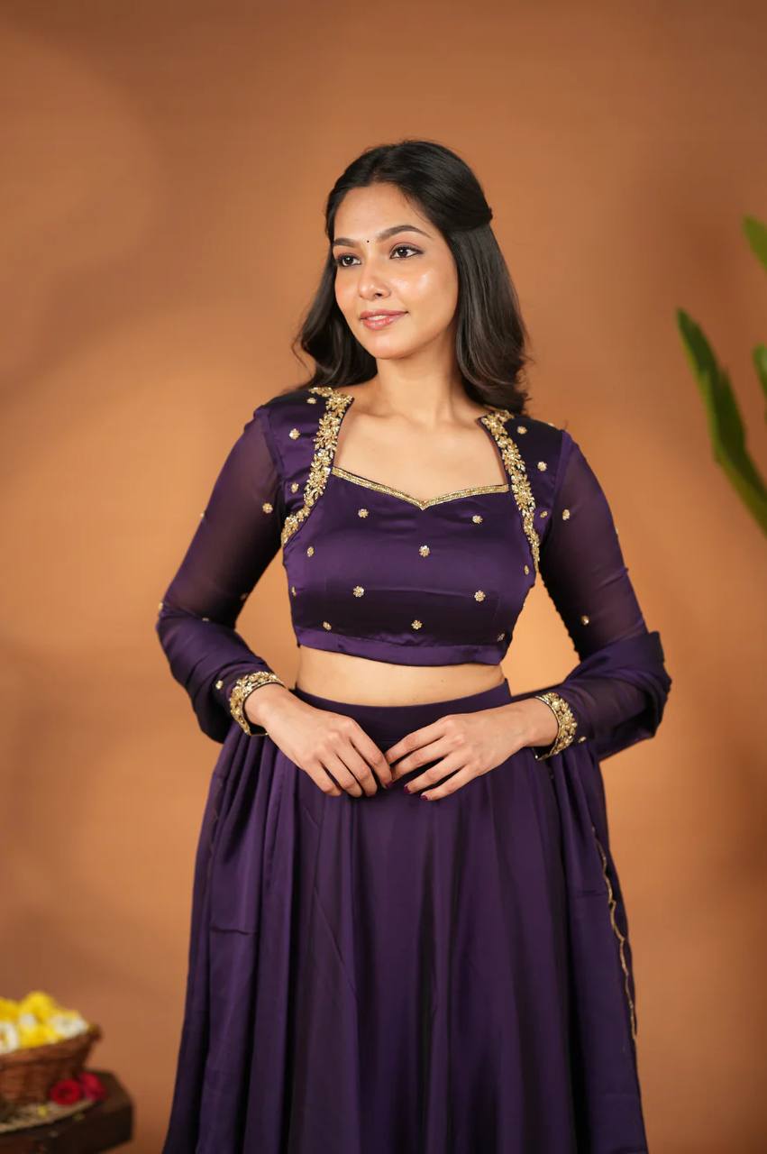 Violet Muse Lehenga
