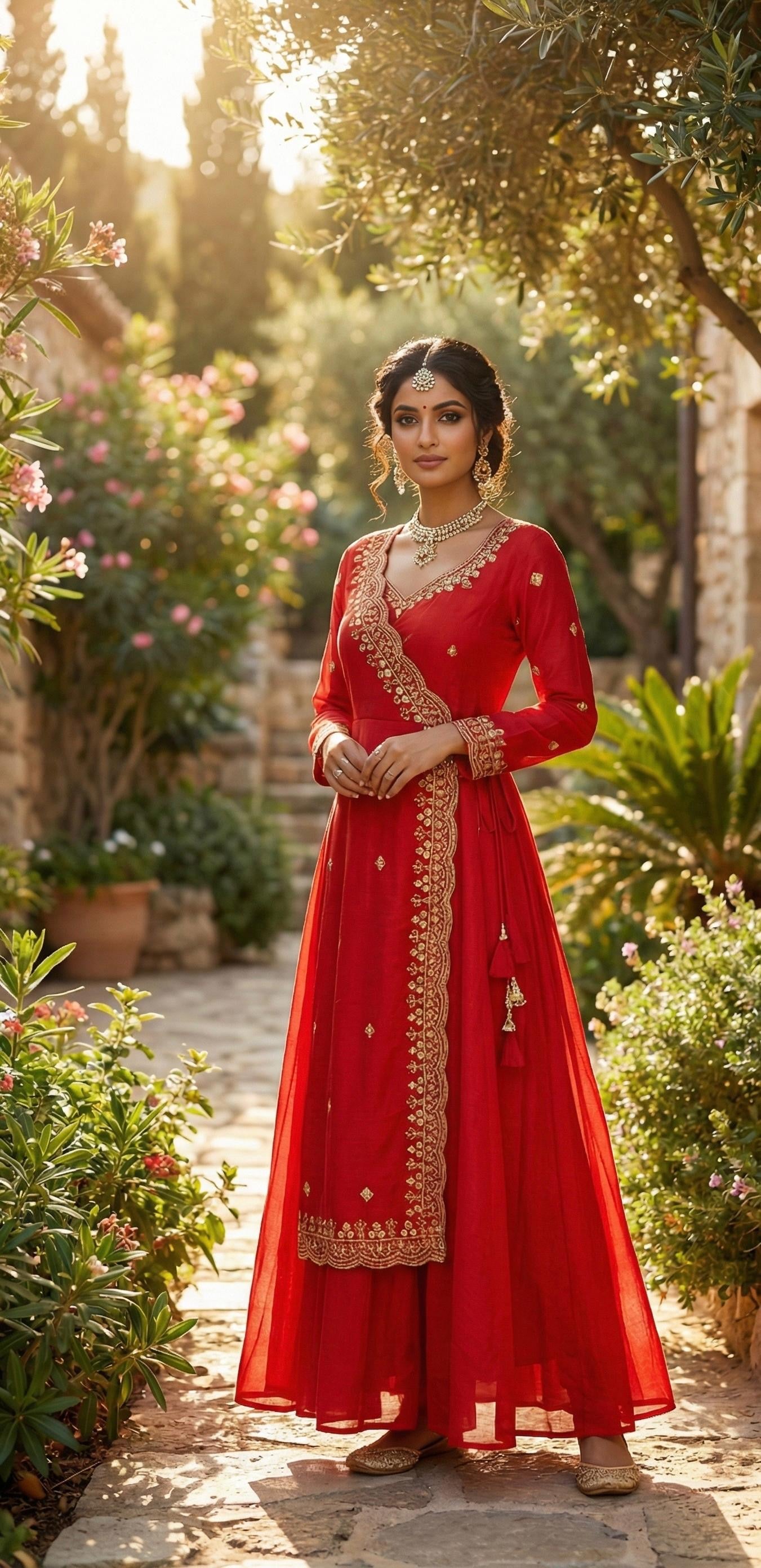 Aayat Red Anarkali Suit