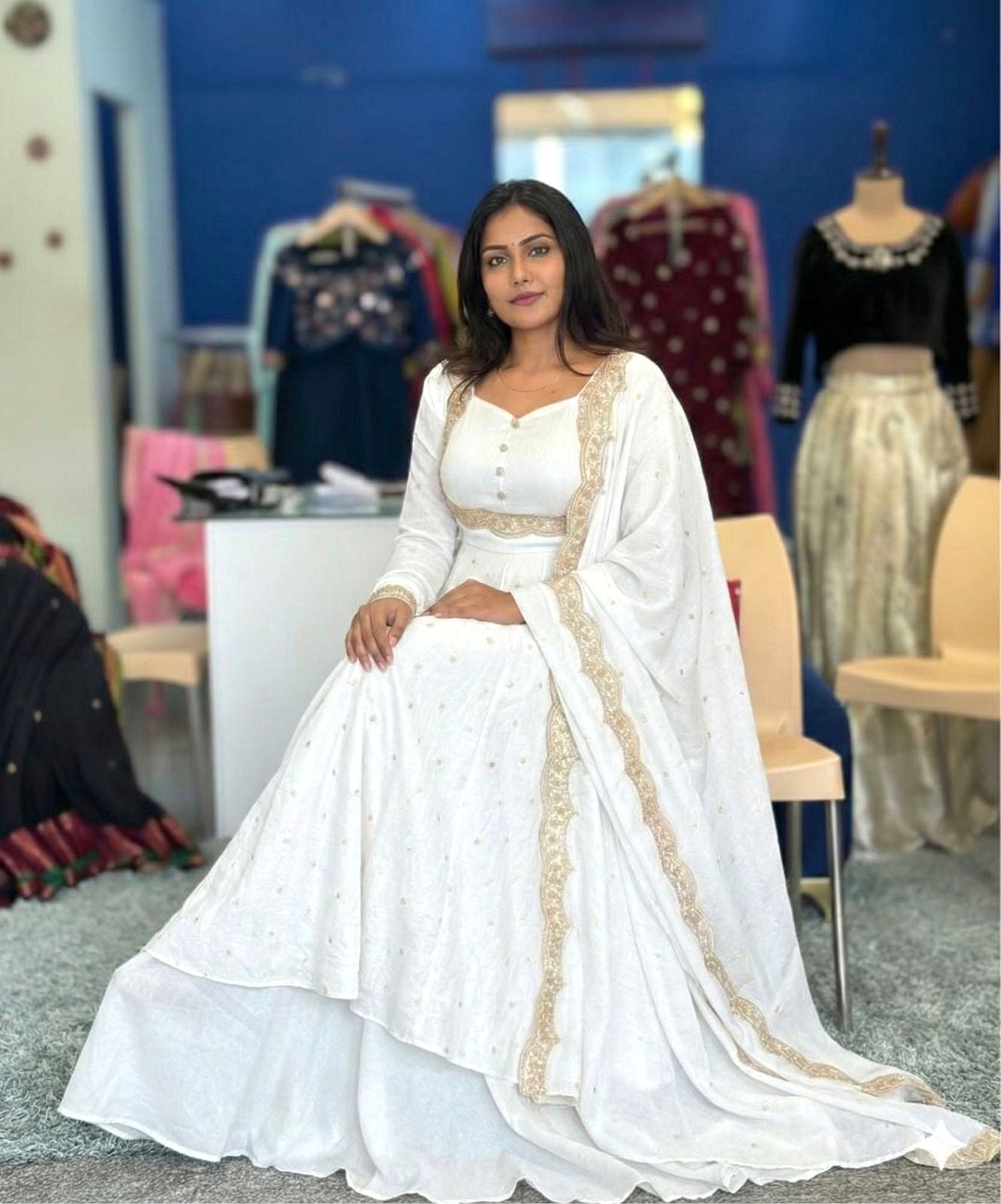 Vedhika White Suit