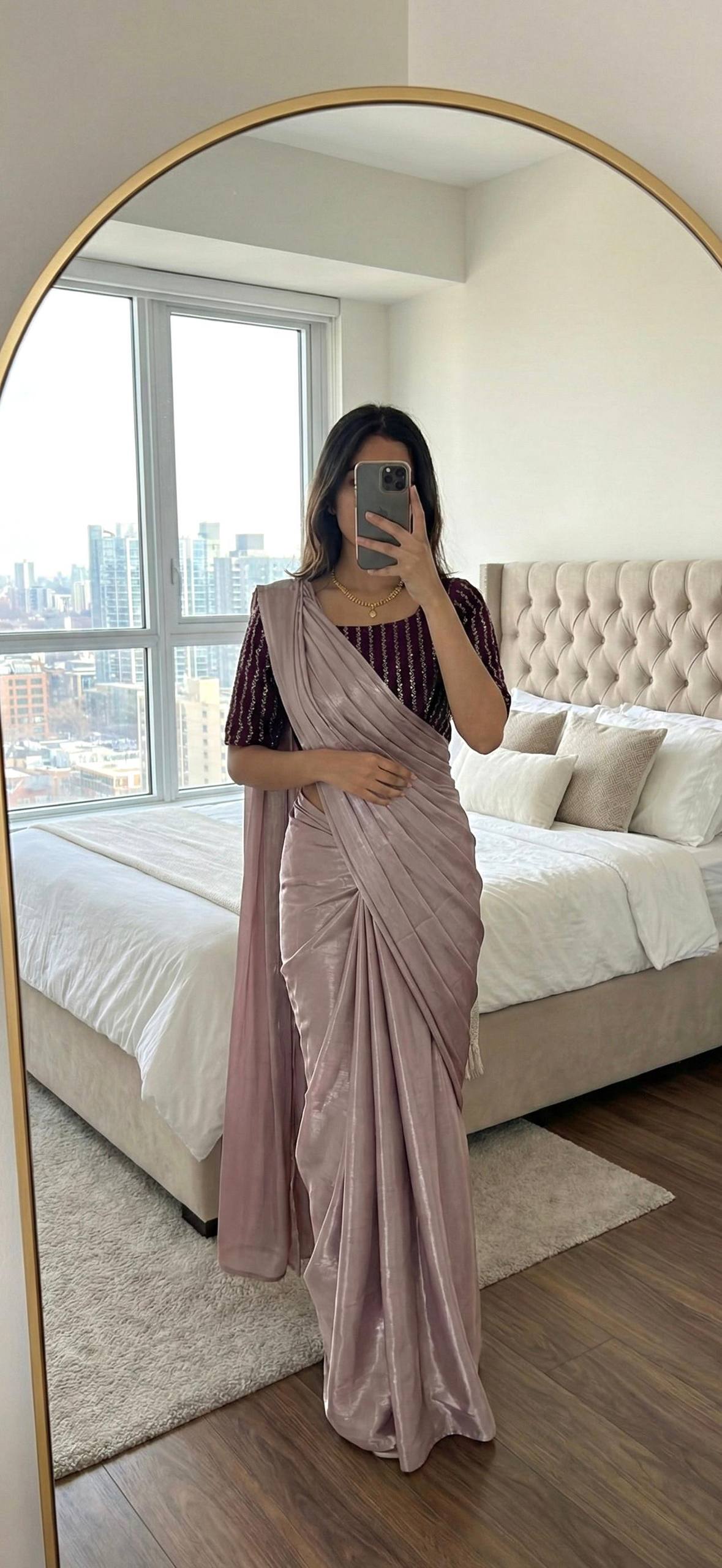 Ruby Wine Saree