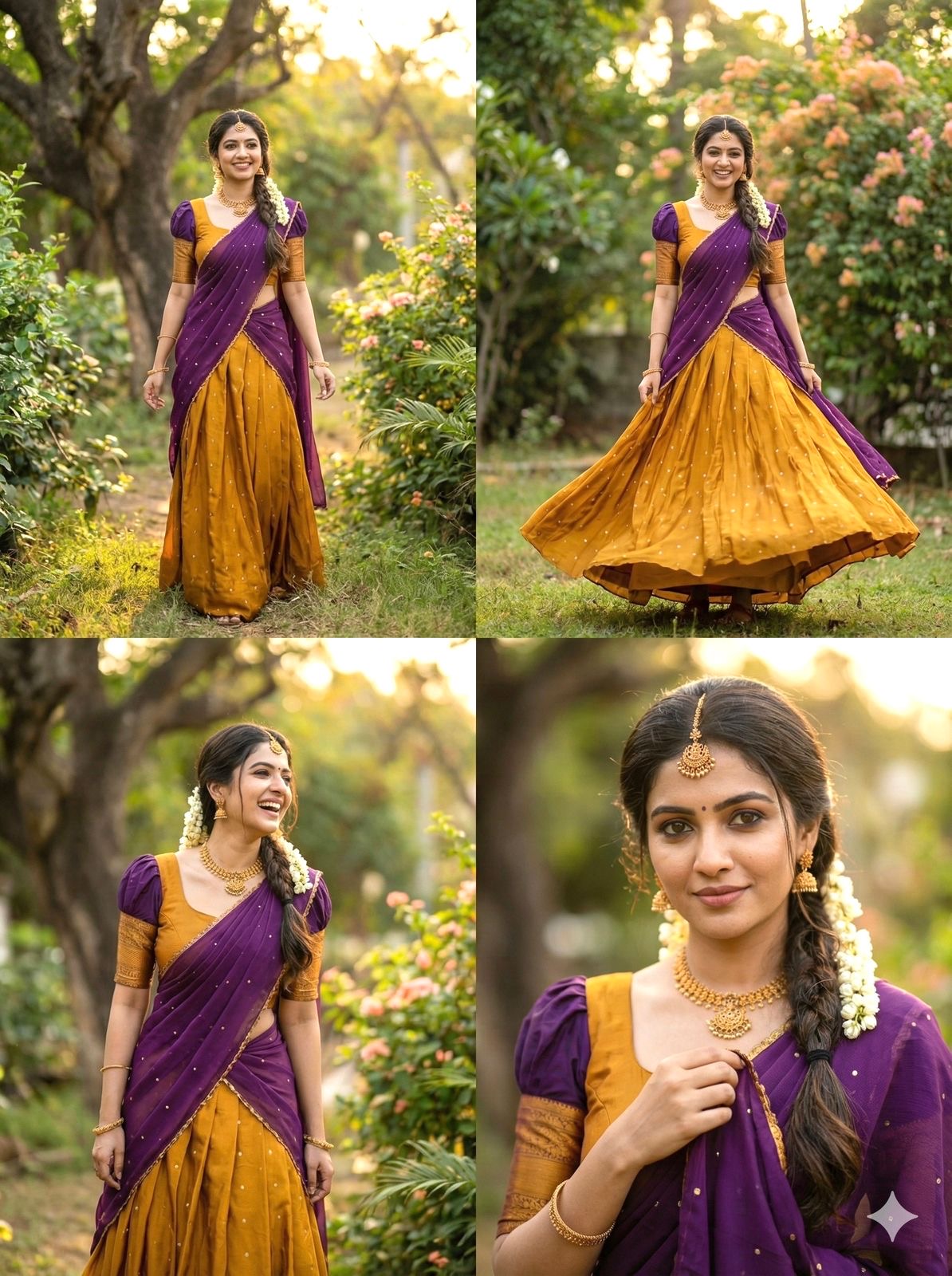 Mustard Gold Wine - Lehenga