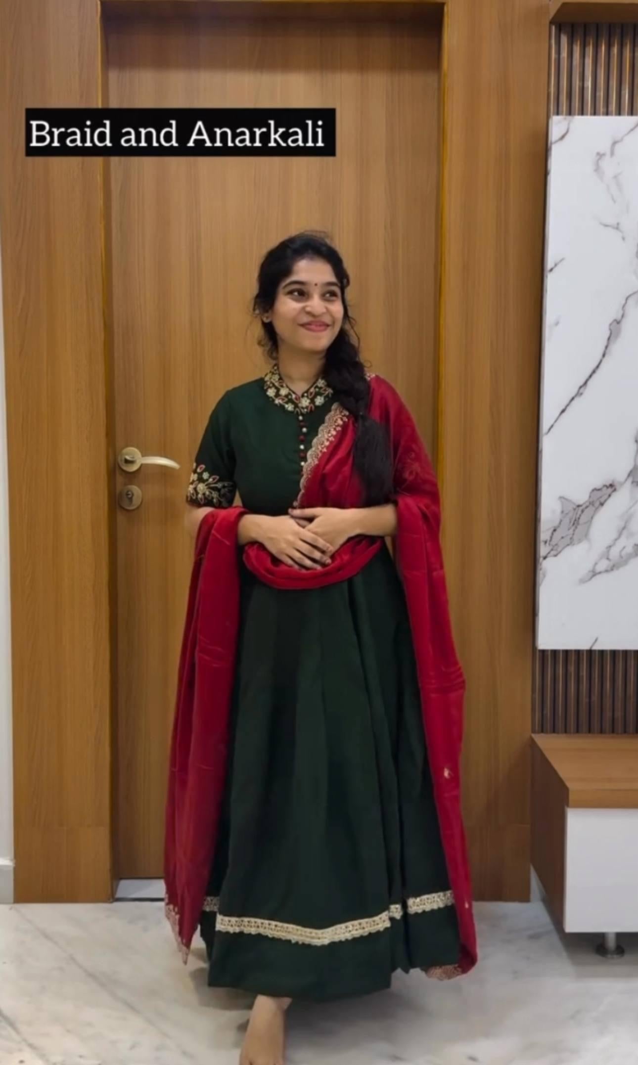 EMERALD GREEN ANARKALI SUIT