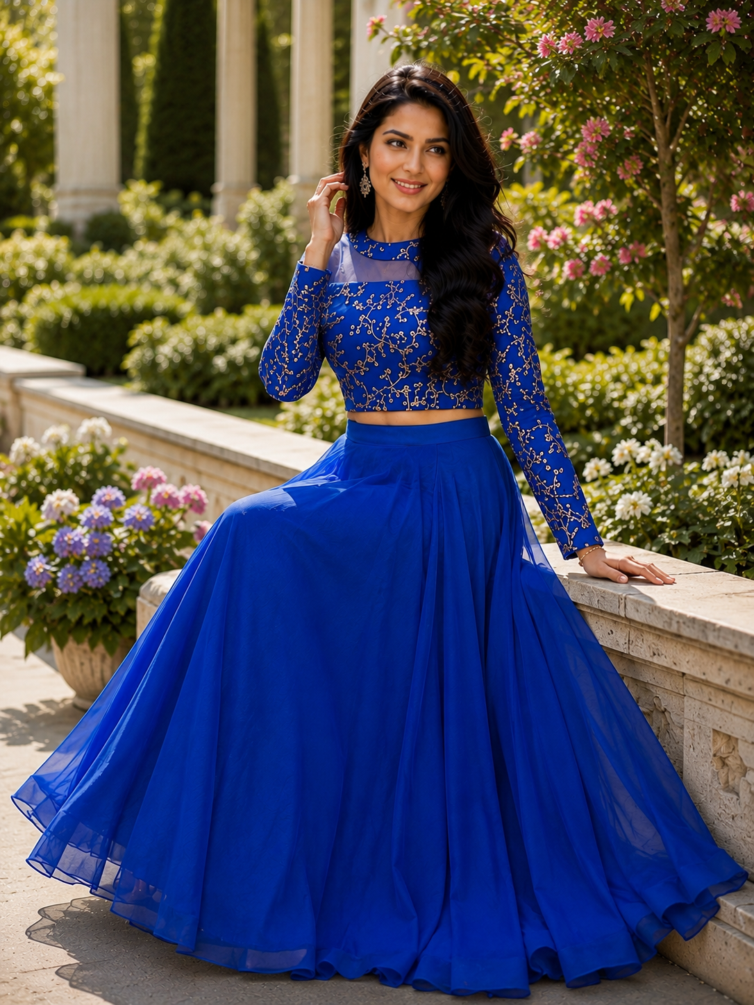 ISHIKA BLUE ANARKALI SUIT