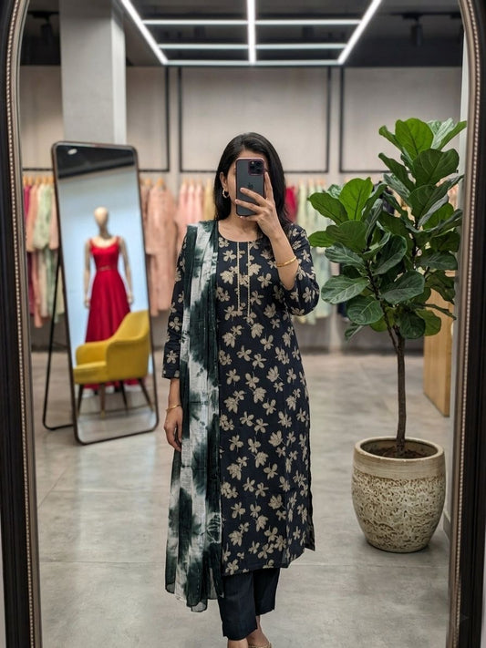 GULDASTA GREEN KURTA SET