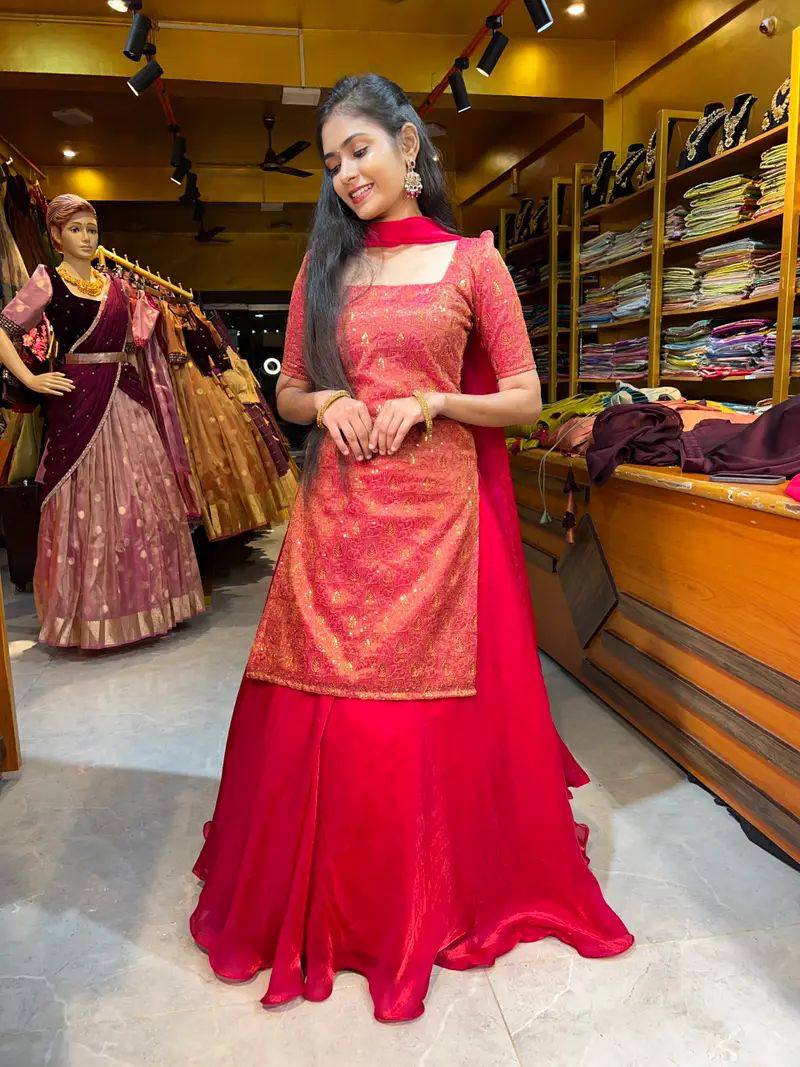 Red Kumkum lehenga