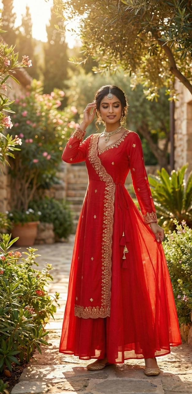 Aayat Red Anarkali Suit
