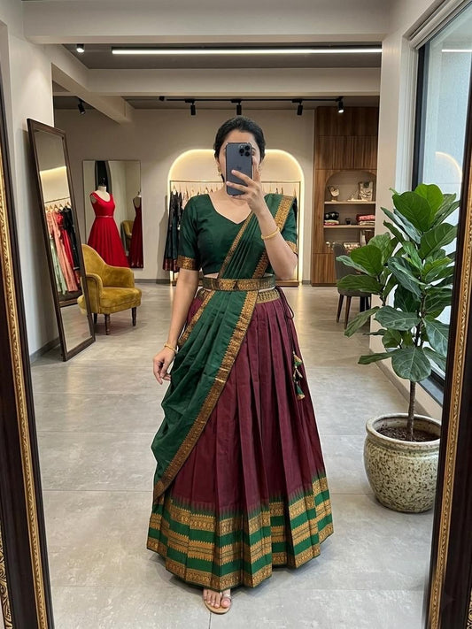 Kanchipuram Red Lehenga
