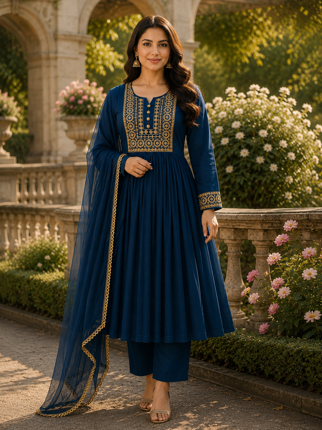 MEHRAB NAVY BLUE SUIT SETS