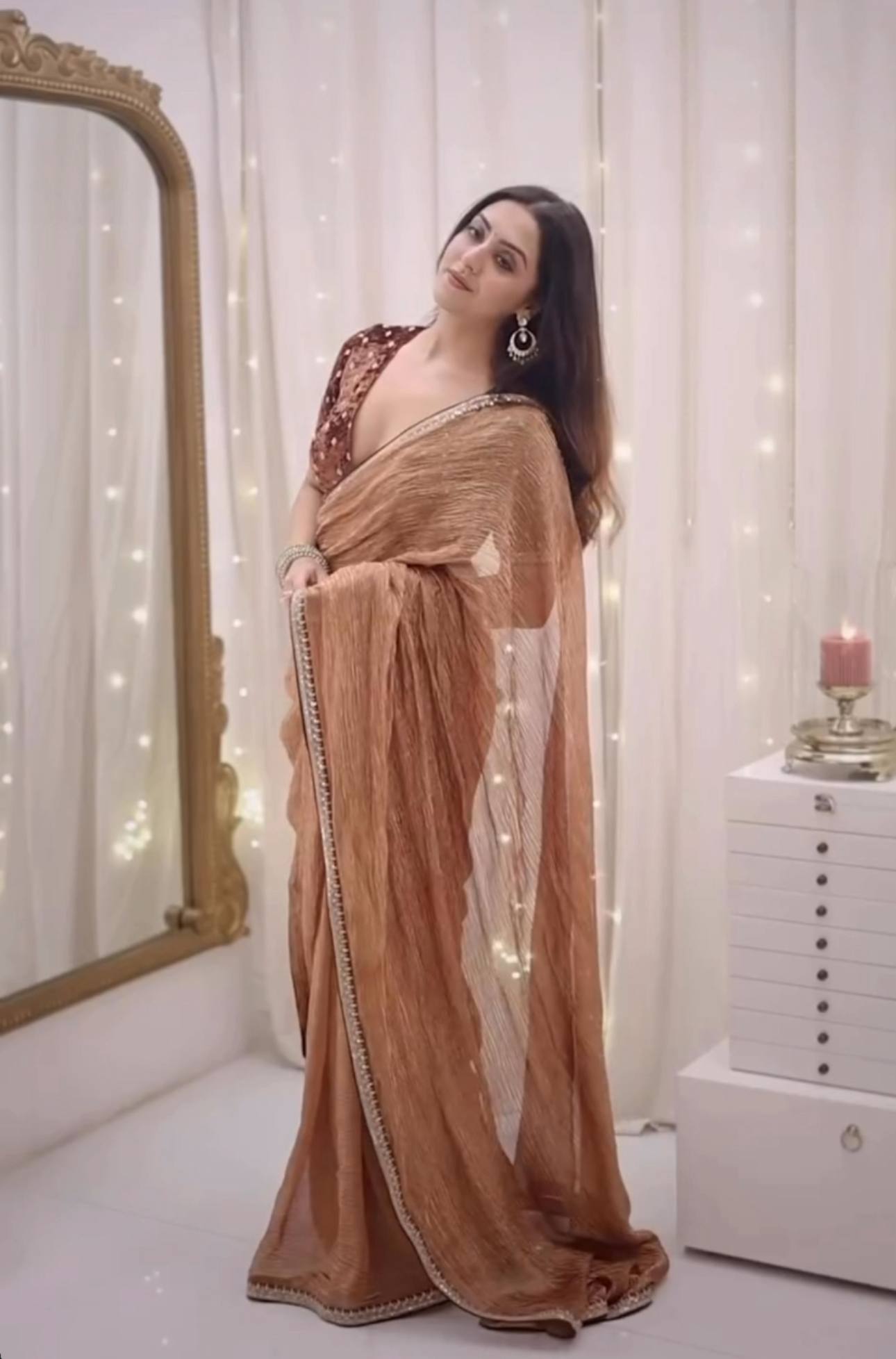 Caramel Shine Saree