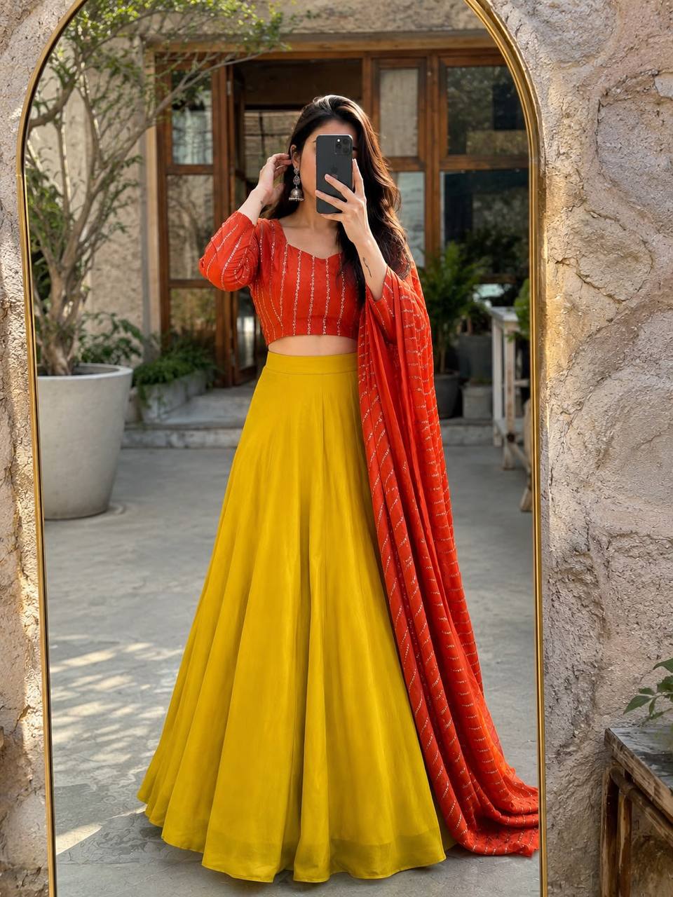 Saundarya Orange Lehenga