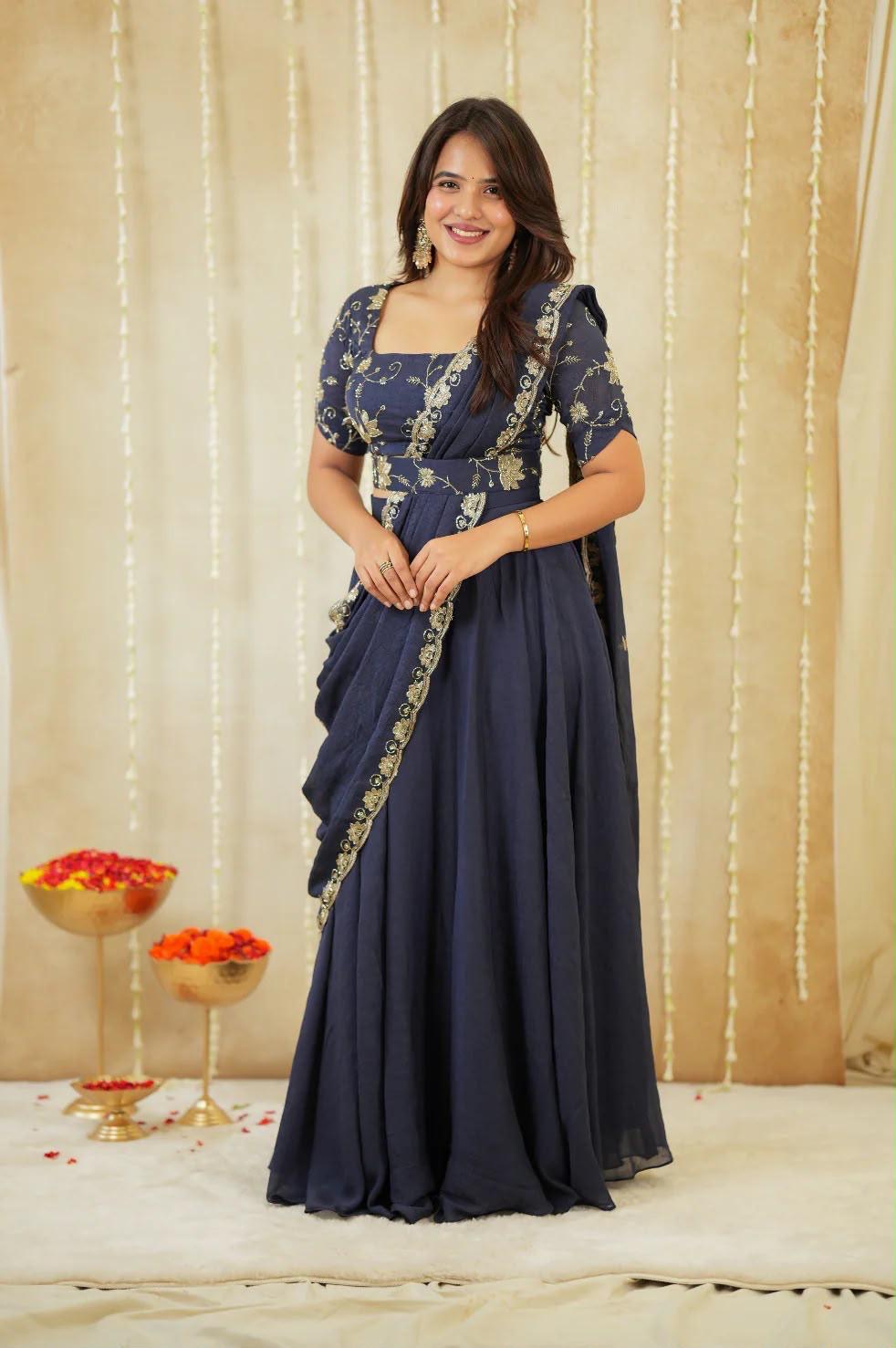 Twilight Blue Lehenga
