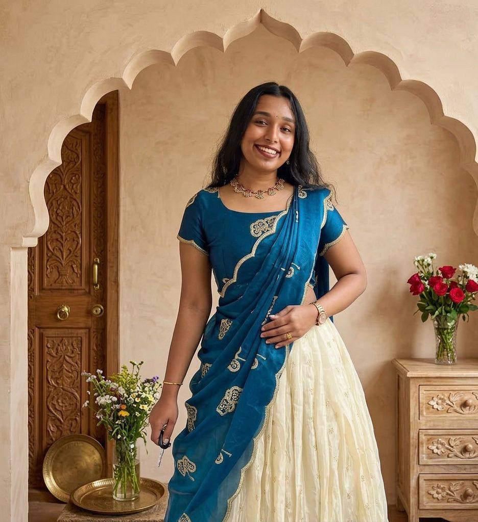 Kanchi Teal Lehenga
