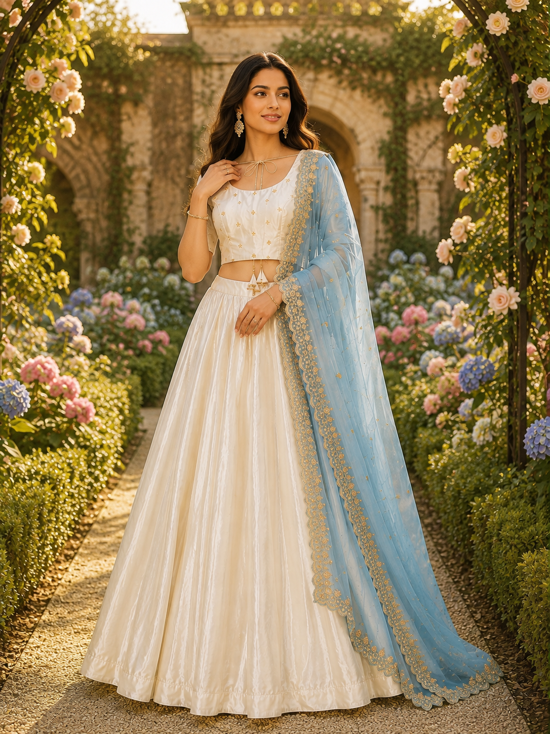 Mythili Blue lehenga