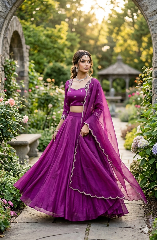 Wine Muse Lehenga