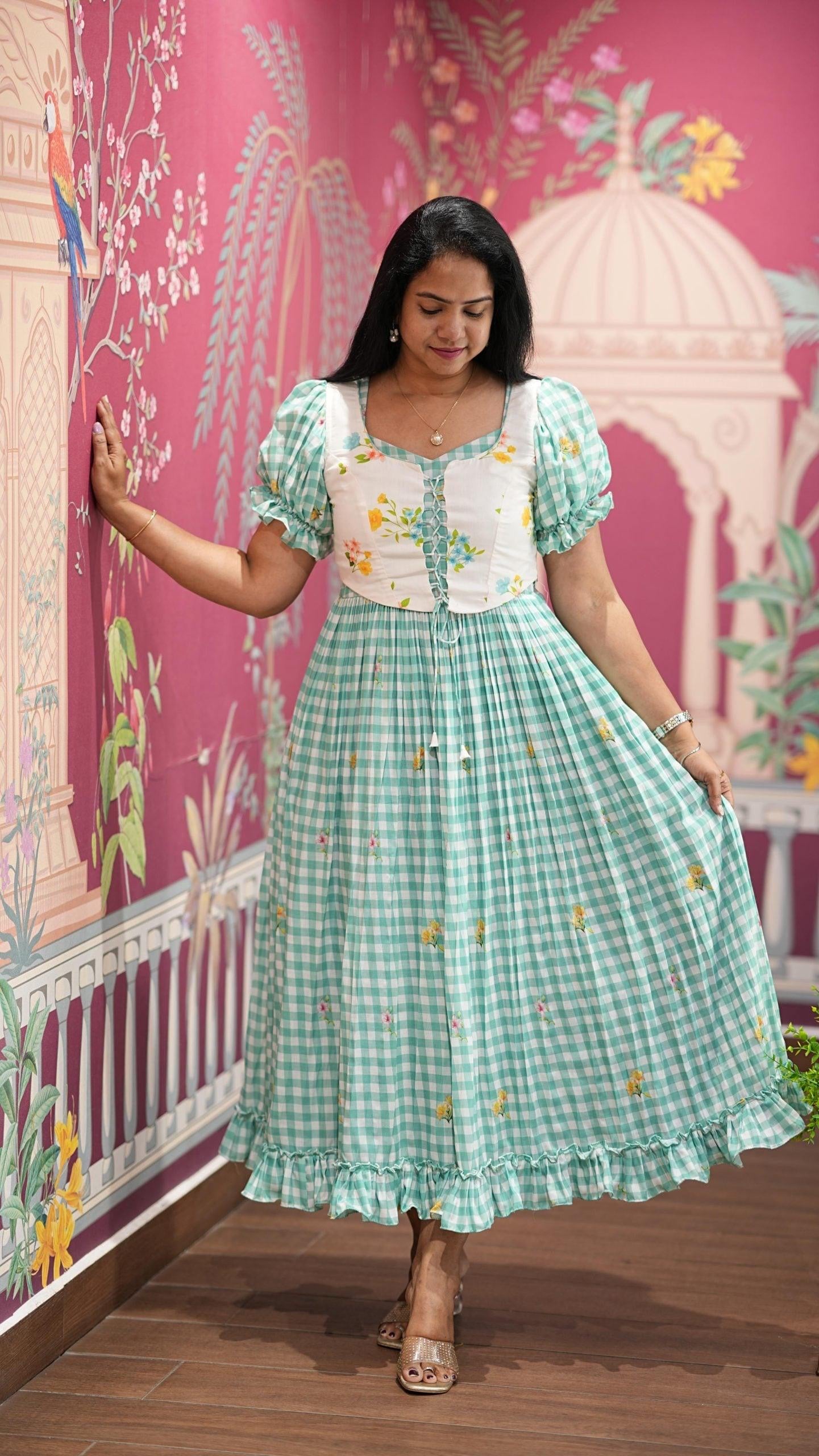 Mint GINGHAM MAXI