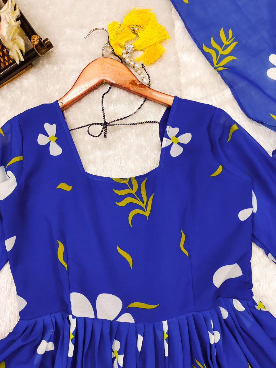 Blue Floral Suit Set
