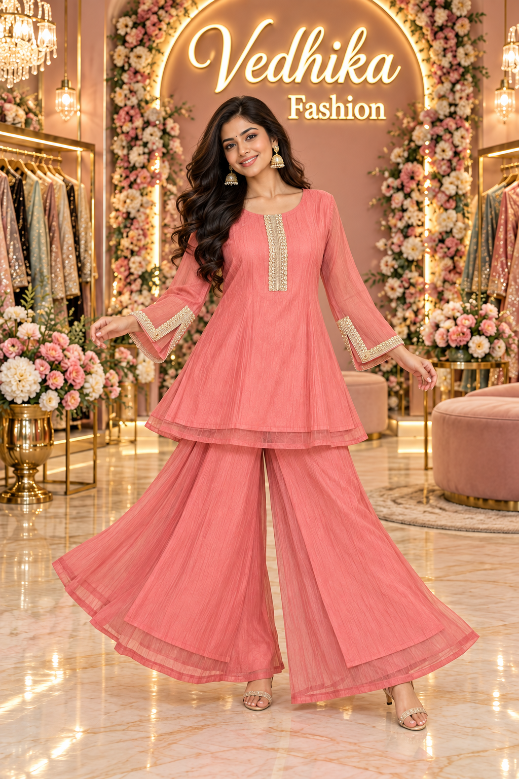 Zaira Peach Indowestern
