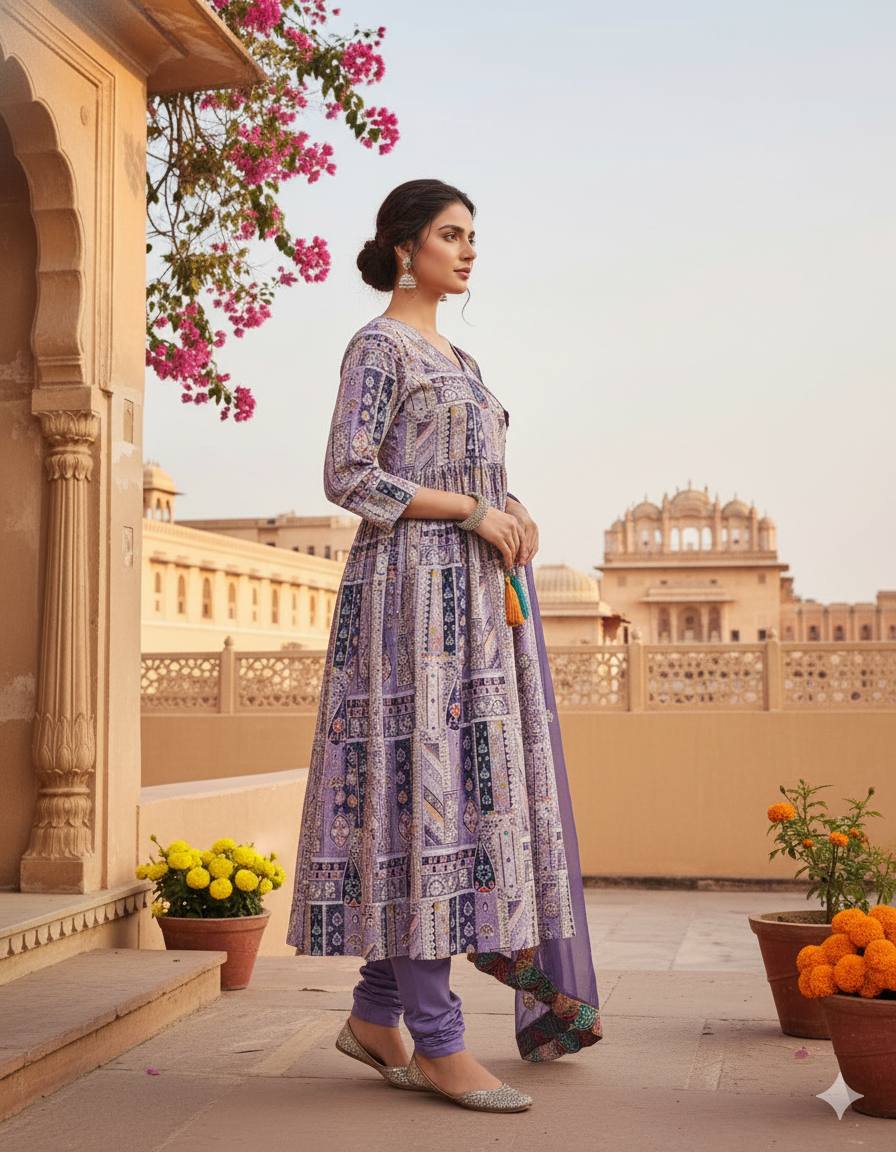 SAHARA LAVENDER ANARKALI SUIT