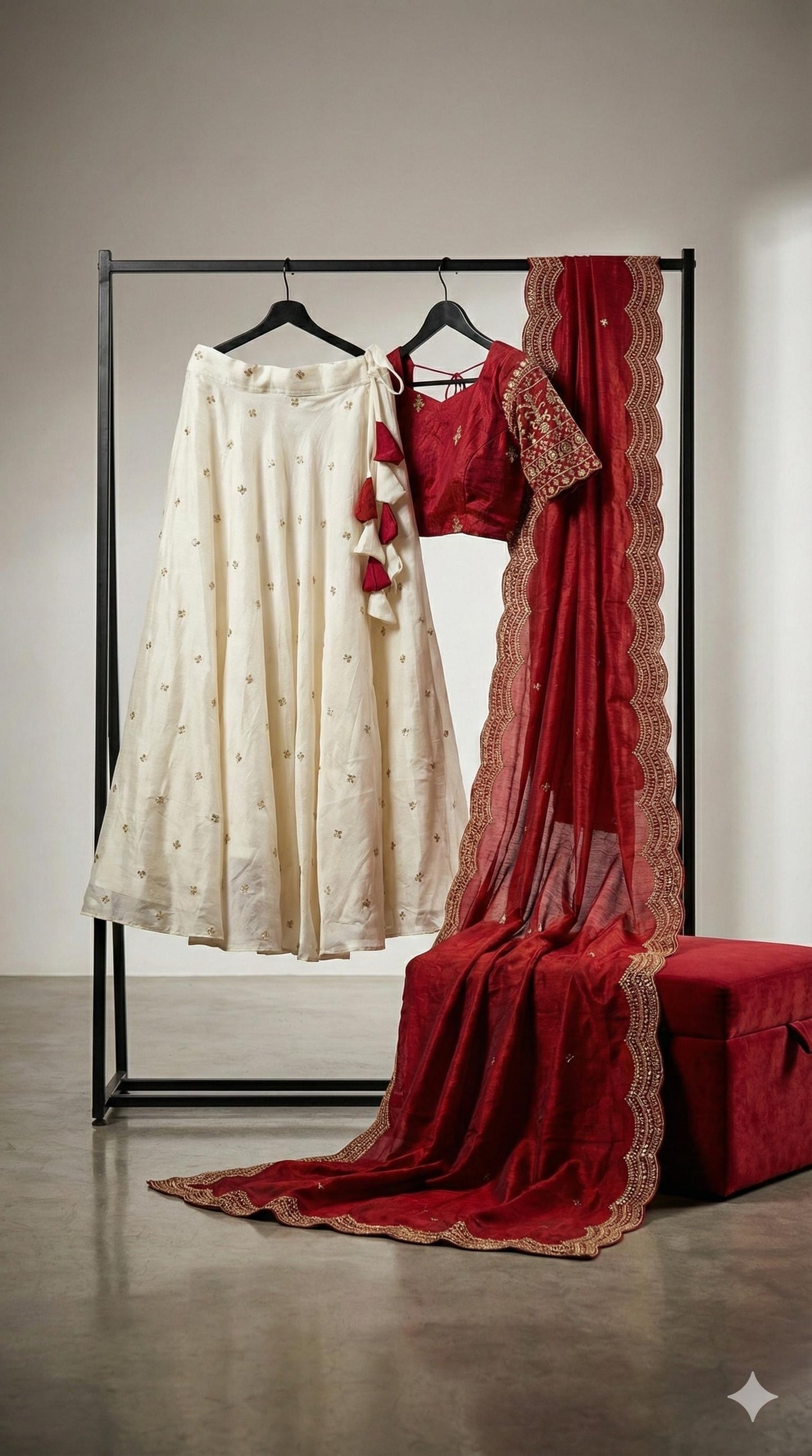 Marroon Pearl Lehenga