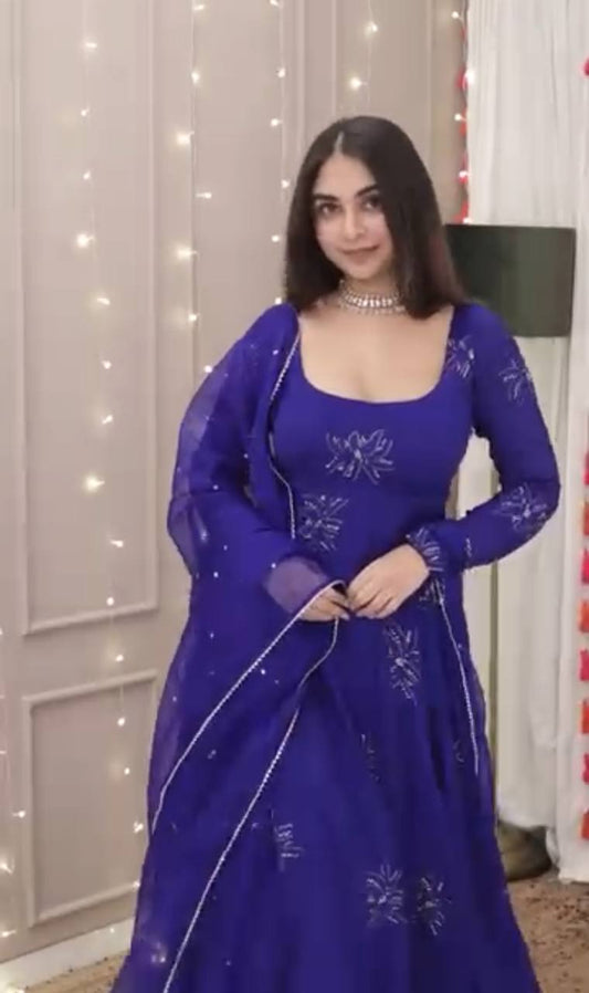 BLUE COCONUT SUIT - Vedhika Fashion